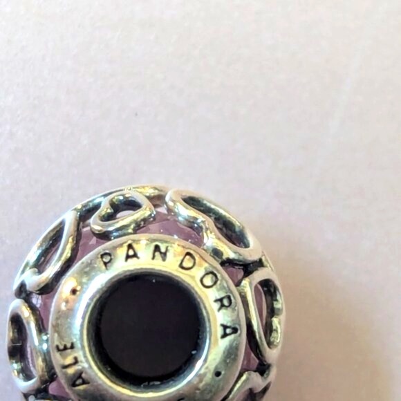 Pandora  Encased in Love Charm with Pink Zirconia - Picture 8 of 11